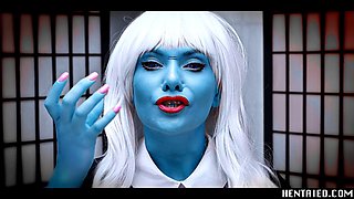Real life anime fun with May Thai and Subil Arch getting milked and destroyed by an alien monster