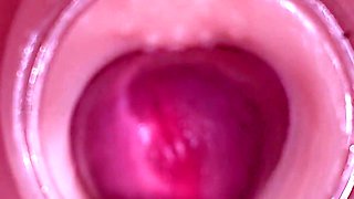 Female Insemination - Internal Camera Captures Deep Male Ejaculation