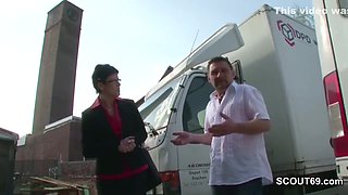 German Milf In Stockings Seduce To Fuck Outdoor