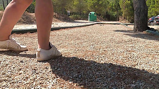 Kinky Couple - Naked Petanque At Spanish Nudist Beach Campsite