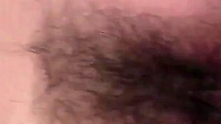 18 year old amateur Japanese slut full of pussy hair and small natural breasts loves to get filled with warm cum