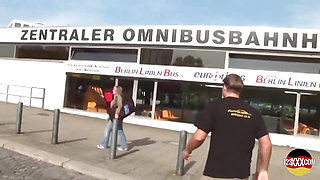 Blonde MILF Picked up on a Bus Station for Sex in Park