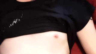 Solo ladyboy masturbation
