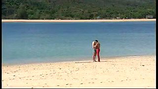 Jemstone Sits on the Beach Getting a Facial after Riding a Hard Dick - Private Porn Sex Videos