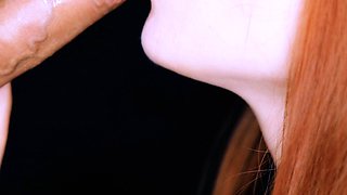 Amateur redhead girlfriend blowjob and anal with creampie