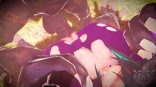 Xiao gets delicious cum in all holes from Mitachurls