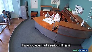 Patient overhears doctor fucking nurse