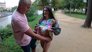 Brunette babe Serina Gomez squirts while getting fucked by Porno Dan