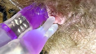 Bunny Vibrator Test Masturbation Pov Closeup Erected Big Clit Wet Orgasm Hairy Pussy 14 Min