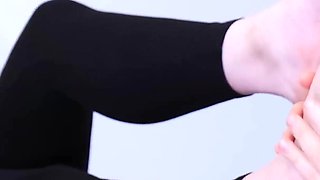Girlfriend's Big Smelly Feet and Socks Worship in the Gym