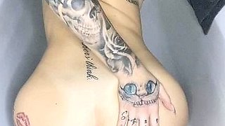 Blonde tight pussy babe solo toy fun in glamour masturbation