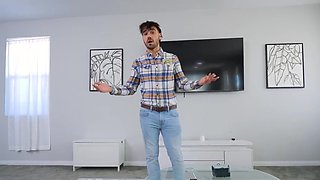 Pervy mommy with big boobies is getting fucked in POV