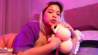 Tina Slick unboxes her amazing futa doll with a big dick and soft bumps from MRL