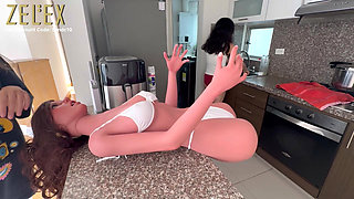 My hot tongue penetrates the breasts of Zelex's wrist