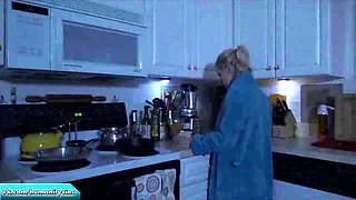 hot blonde stepmom fucked in the kitchen - amateur hardcore