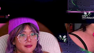 CUTE PURPLE HAIRED GIRL TRIES TO BEAT HENTAI BOSS FIGHT