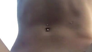 Skinny babe Lovenia Lux toys her wet cunt during making selfie outdoor