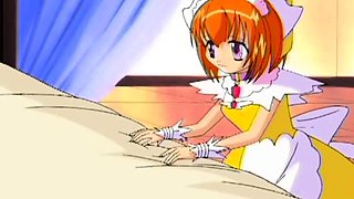 Cartoon babe toyed