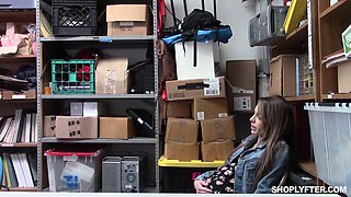 Beautiful gal Kimmy Granger is punished by one kinky dude in the back room