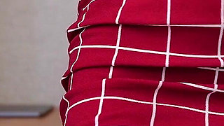 Tight Red Skirt Teasing Perfect Ass Student