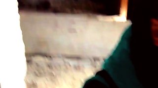 Amateur ass rammed outdoors