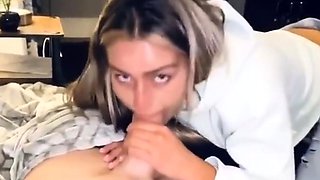 Babysitter Sucks Big Cock, Amateur Blowjob