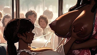 Milky MILFs Breastfeed Each Other on the Bus in New Spicy Toons Hentai