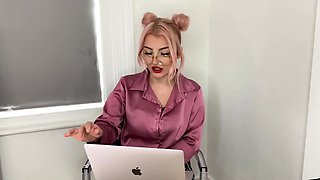 Cute bae in glasses commeting small dick