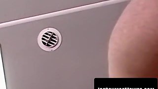 Amateur jerks thick dick in daddys trailer cumfest