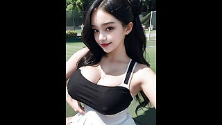 Beautiful Asian female breasts generated by AI 2