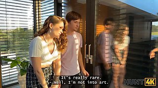 Hunt4k. horny girl is demonstrating her Natural Tits on the street and cheating on her boyfriend