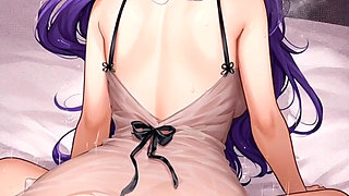 Purple hair bitch loves taking dicks