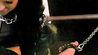 Stina Stone Femdom Smoking Human Ashtray Spitting Tease Denial in Leather Gloves