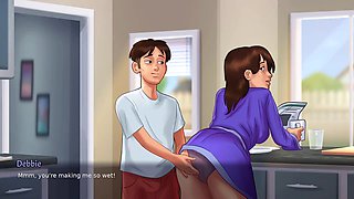 Stepmom Bagiraa gets it on in the kitchen and around the house