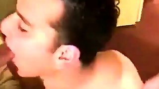 Amateur Twink Takes on Two Big Cocks for a Facial