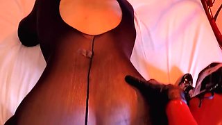 Latex Pegging With Huge Strapon - Domina Fire