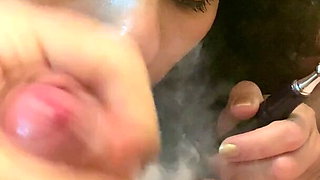 Xoco-Latina Smoking Blowjob and Sucking a Dick Part II