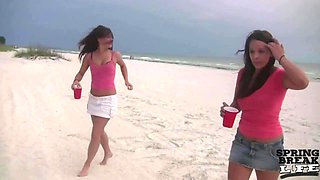 Girls Flashing on Vacation Treasure Island Florida