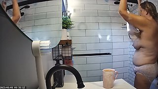 Found Hidden Cam Footage of My Mom Mrs. Joanne Tanner the Real Public Schoolteacher in the Shower on my Dad's Computer 7