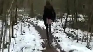 olivia se donne en doging a la neige