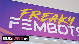 Sex robot Alex Coal gives muscled stud spunky massage with blessed finishing - freaky fembots