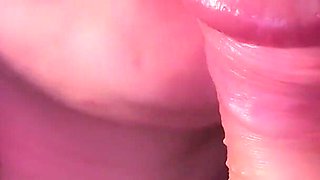 Best Close-up Blowjob From Step Sister with Lots of Cum in Mouth!