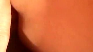 Rubbing My Clit Under Jeans Short Pants... During Watching TV at Home