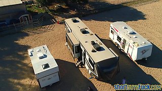 Lucky Short Fellows Assfucking Sluts In 4way On A Road Trip