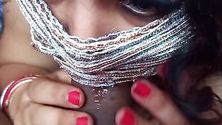 Horny desi College girl sucking  dick  of Tichar  night