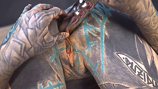 Anuskatzz grabs her cold, stainless steel toy and slides it deep into her tight ass