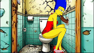 Married Housewife Gets Fucked in a Dirty Toilet. Cartoon Parody