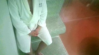 Bitch wife fucks a stranger in the sauna
