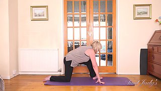 Nude granny yoga unbelievable solo scene
