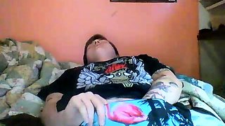 Asian small titty brunette rubbing her clit on webcam